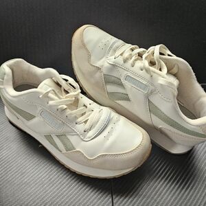 Reebok Cream and Gray Athletic Shoes